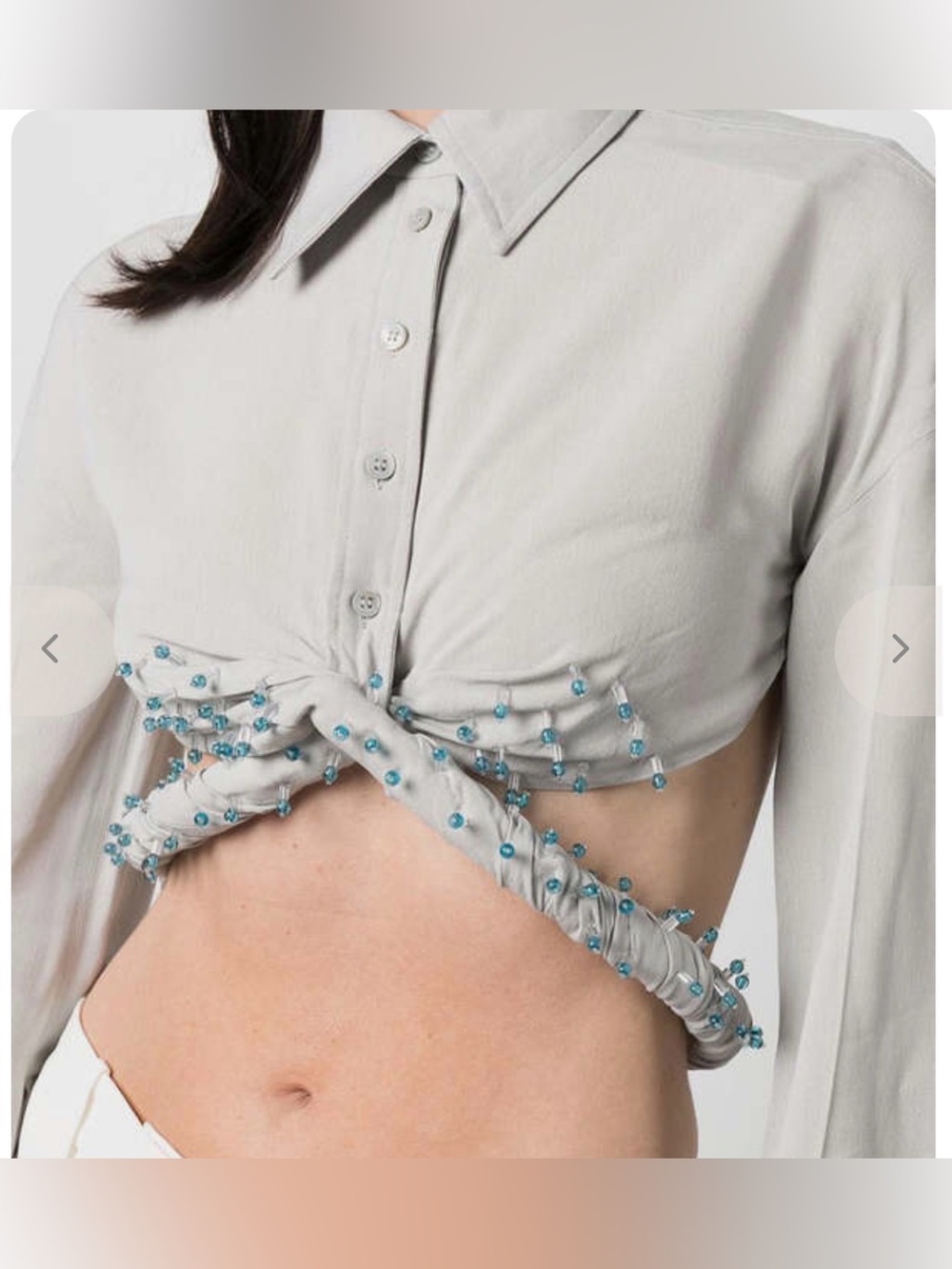 Jacquemus Light Gray Collared Button Shirt